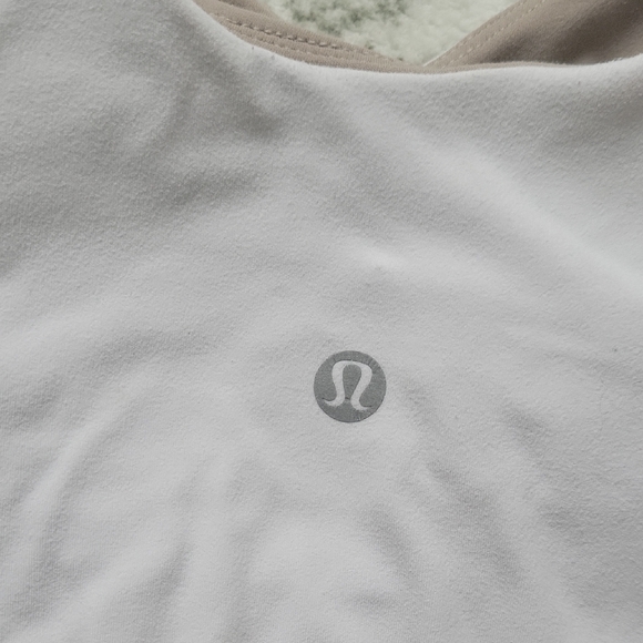 Lululemon Athletica White V-Neck Sports Bra - Picture 3 of 5